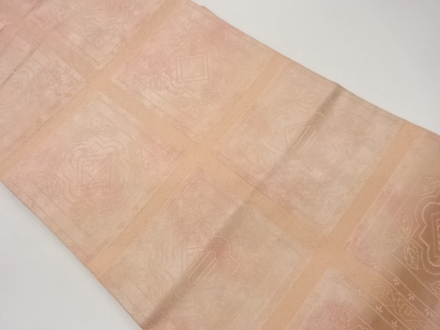 JAPANESE KIMONO / FLOWER / LEAF ABSTRACT PATTERN WOVEN A LATTICEWORK O